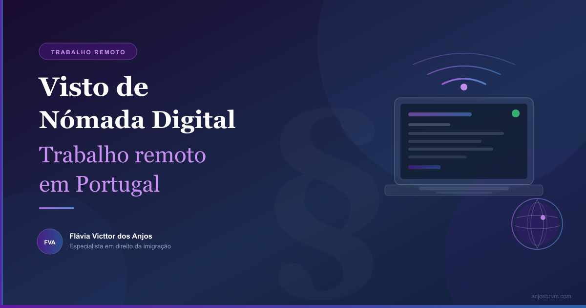 Visto de Nómada Digital: trabalhe remotamente e viva em Portugal